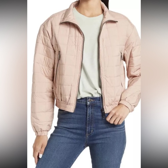 Sam Edelman PACKABLE WEIGHT PRE-QUILT CROPPED JACKET| COLOR:DUSTY ROSE | NEW/NWT - Picture 1 of 13